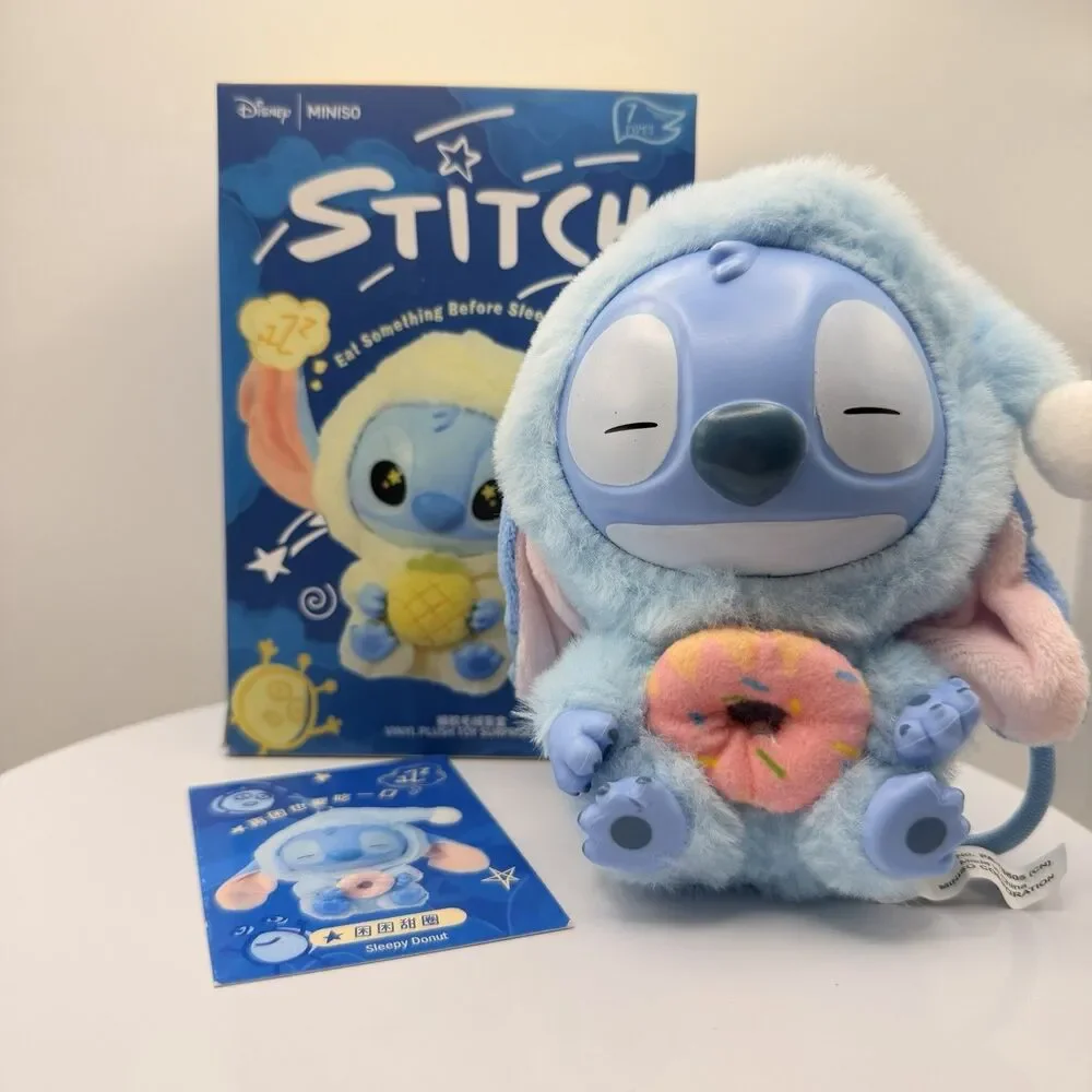 Miniso - Stitch Eat Something Before You Sleep Plush Blind box - SLEEPY DONUT